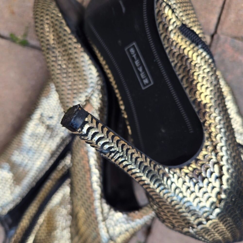Steve Madden Metallic Scale Ankle Boots | Women’s 9 | Pointed Toe Stiletto Heel - Picture 5 of 10